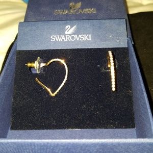Swarovski Heart Shape Hoop Earrings